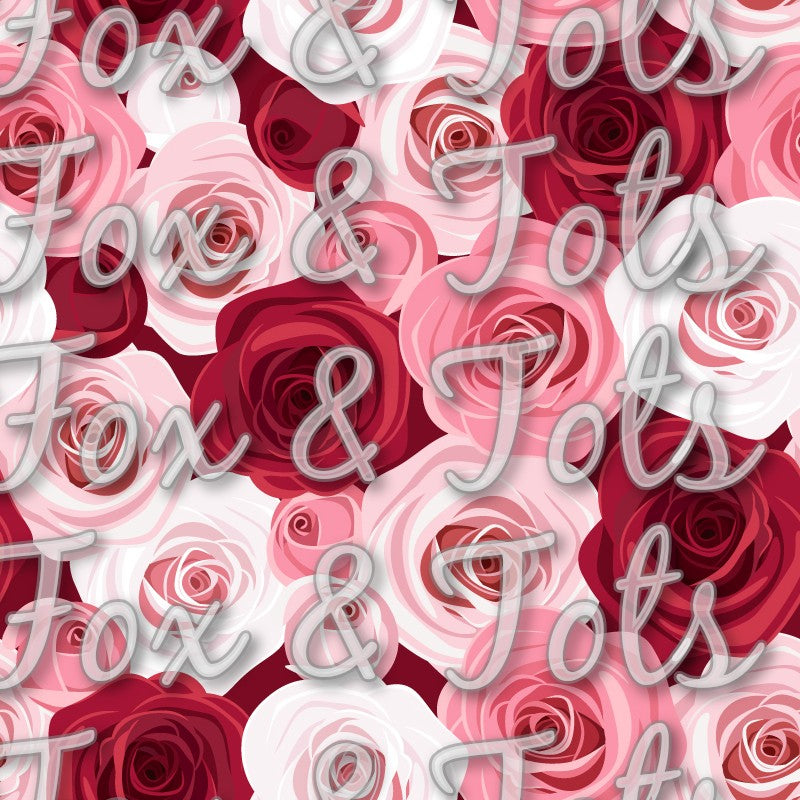 Valentine's Day Roses Fabric