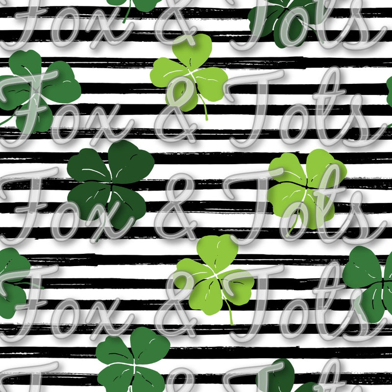 Saint Patrick's Day Party Stripes Fabric
