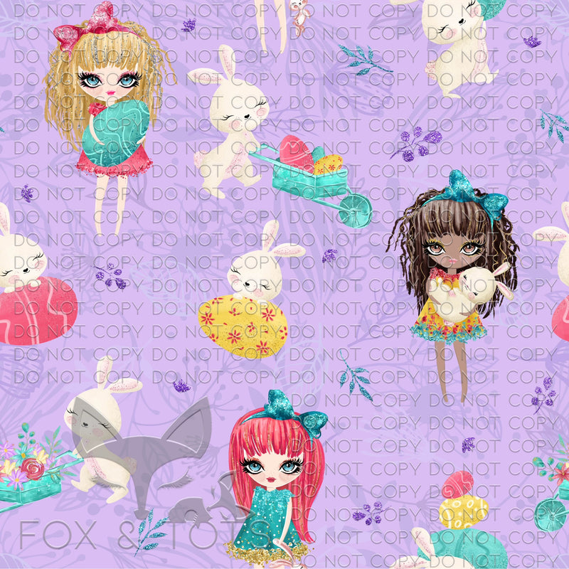 All The Bunny Girls Fabric