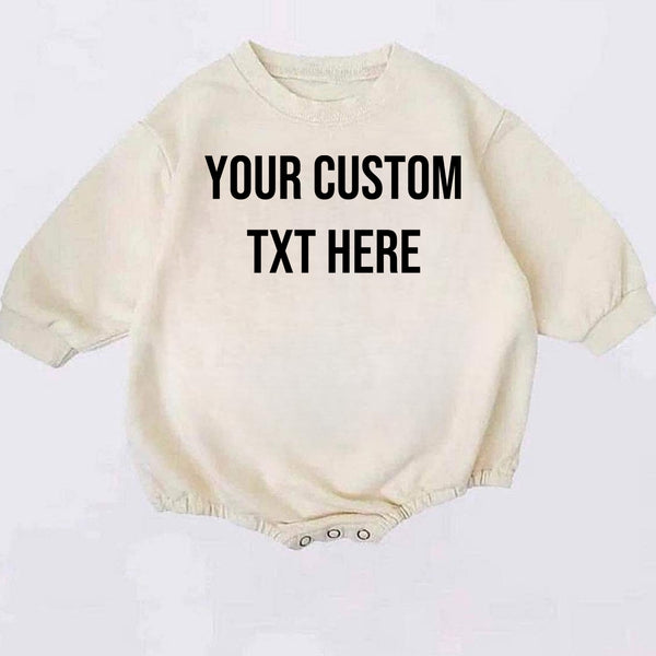 PRE ORDER CREAM ROMPER 23 week tat custom names Fox & Tots