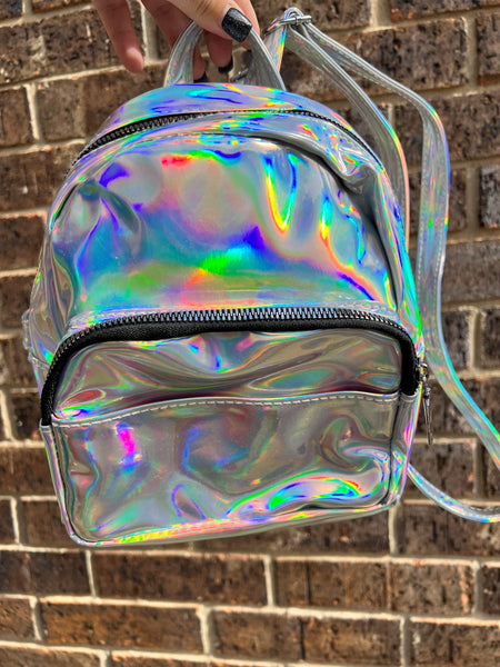 cute mini holographic backpacks RTS holographic mini backpack – Fox & Tots