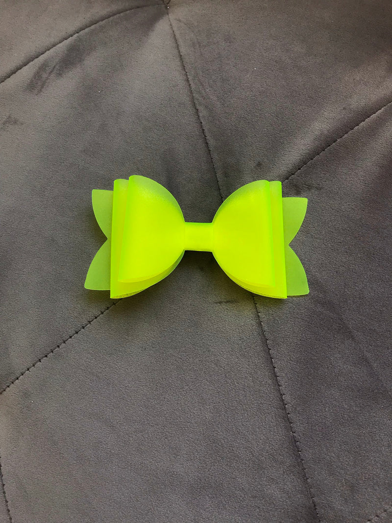 Large Neon Yellow Pool Bow