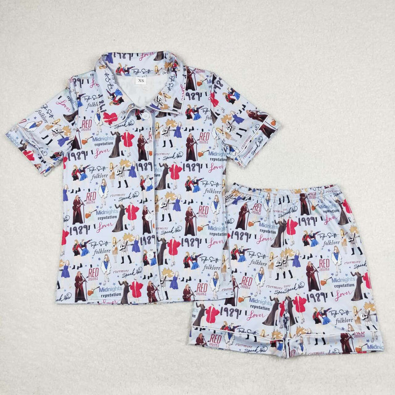 BLUE TAY PJ SET short set pre LATE AUGUST