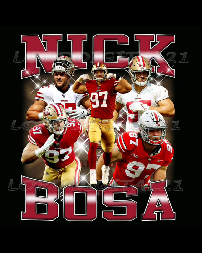 Nick Bosa Collage DTF SCREEN 3-5 business day tat