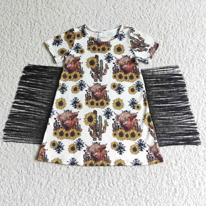 sunflower dress short Vintage Sunflower Print Sleeveless Midi Summer Dress