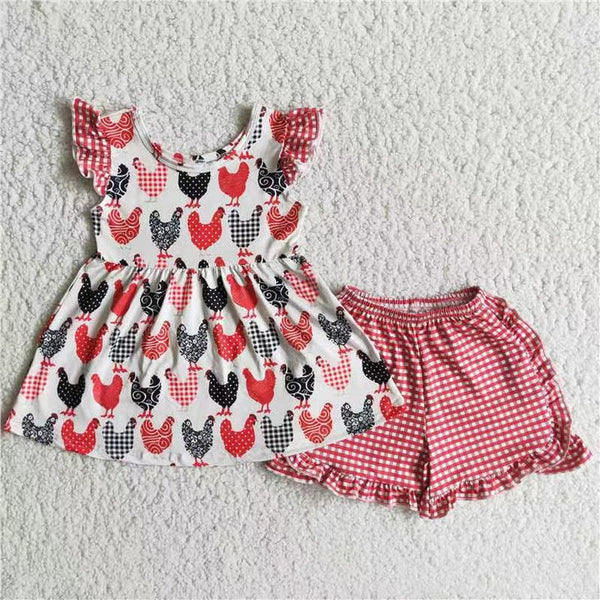 $20 chicken short set LATE MAY – Fox & Tots