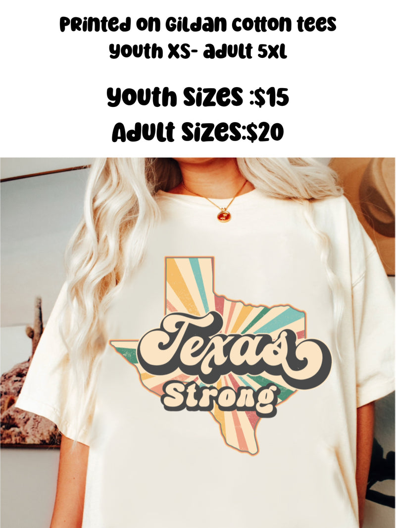TX FLOOD RELIEF STRONG CREAM TEE