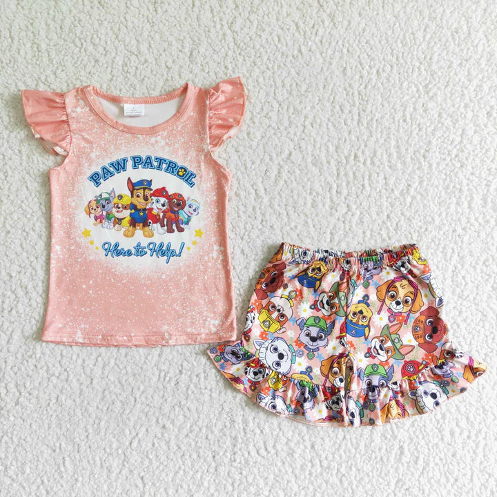 $20 PUP PATROL RUFFLE SET SHORTS LATE MAY