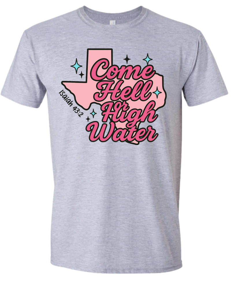 TX FLOOD RELIEF HELL GRAY TEE