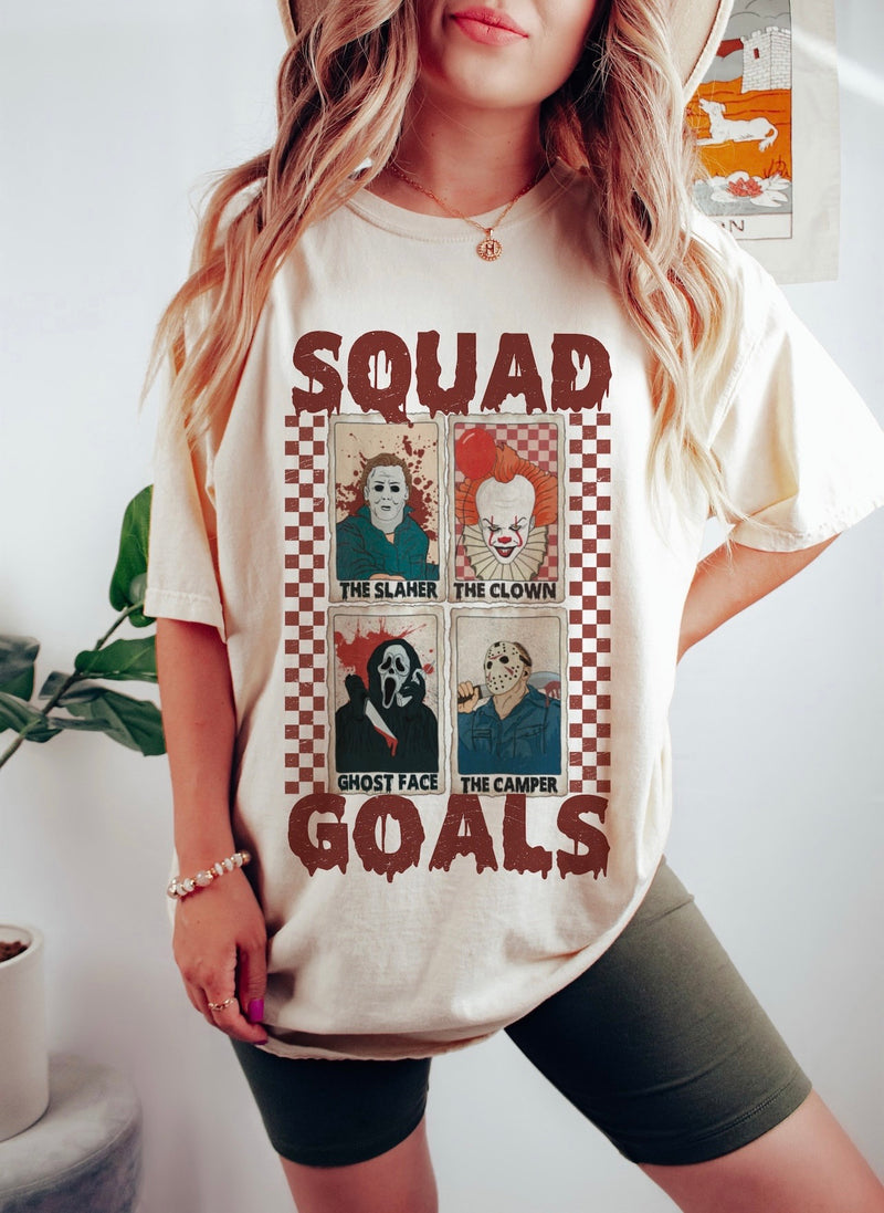 Scary Characters Squad Goals Screen dtf  Pre order 3-5 business days