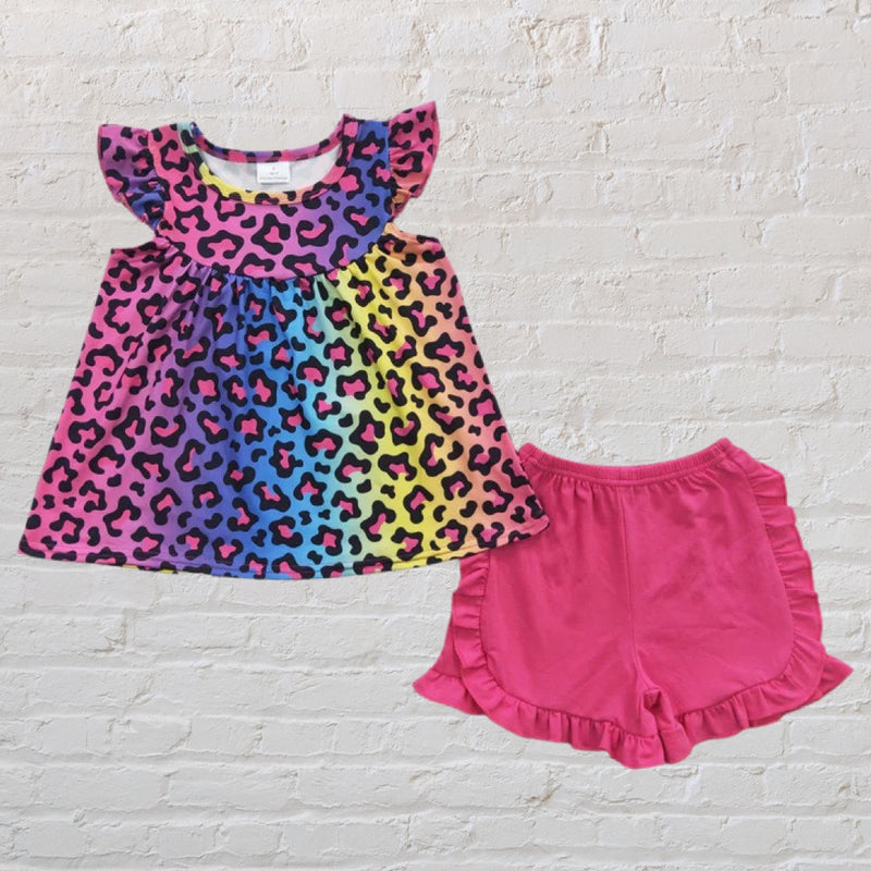 Pre order NEON leopard shirt set end of june delivery