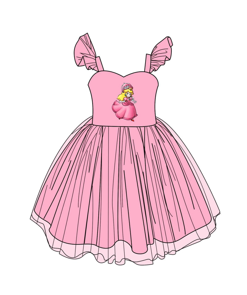 Pre order tutu PEACH PRINCESS dress ships end of AUGUST