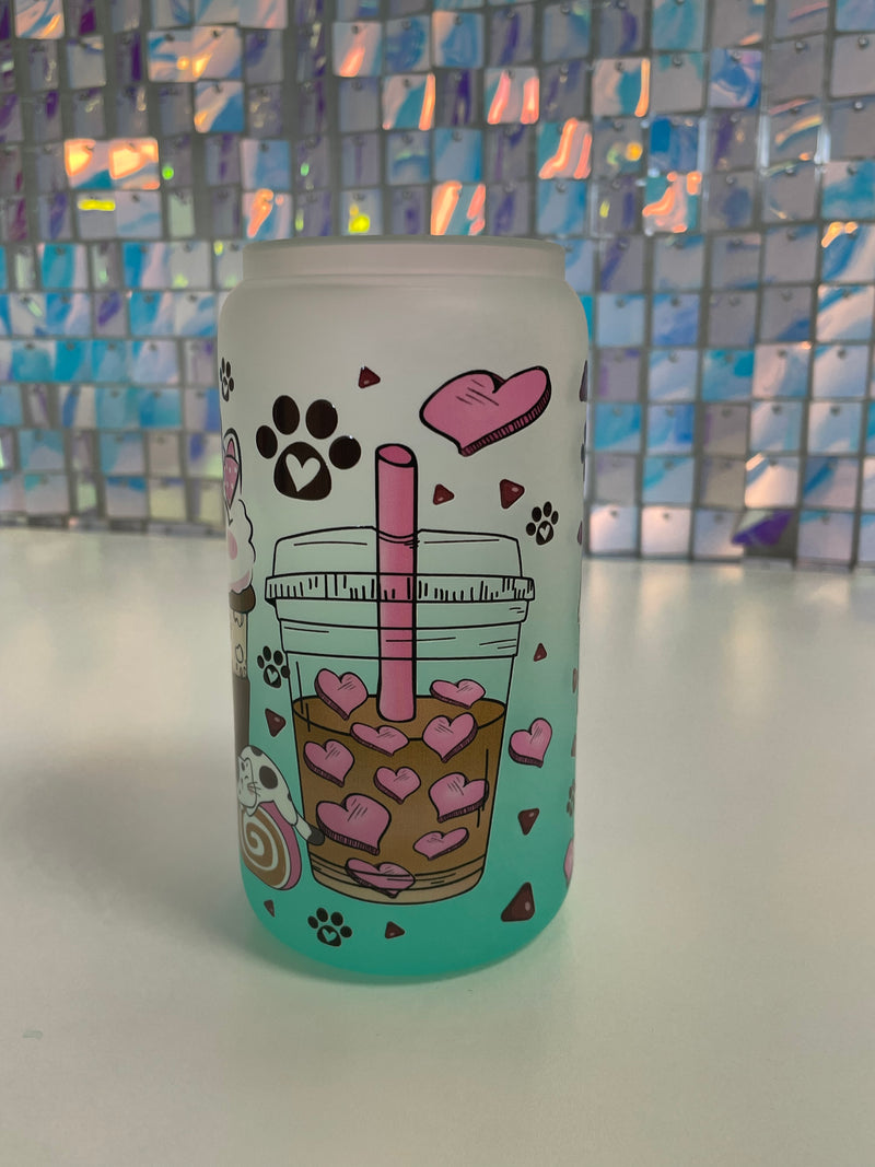 RTS Ombre Tumbler coffee cat mom