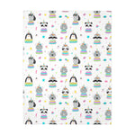 Starry Unicorn Velveteen Minky Blanket (Two-sided print)