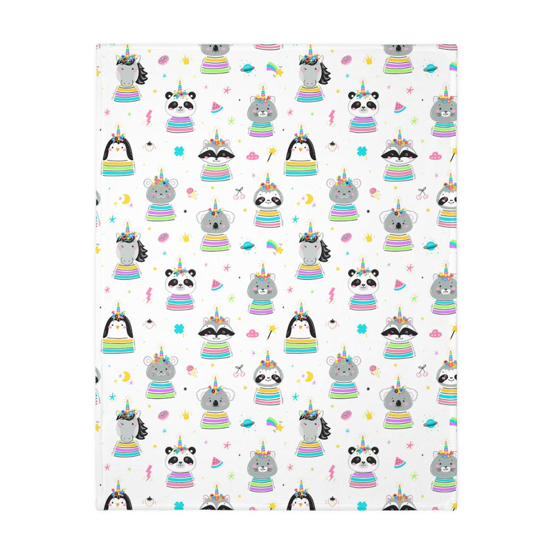 Starry Unicorn Velveteen Minky Blanket (Two-sided print)