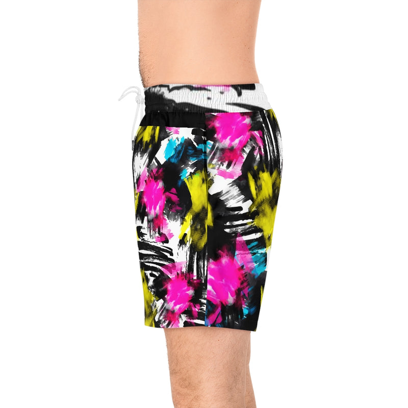 Men's Splatter Mid-Length Swim Shorts (AOP)