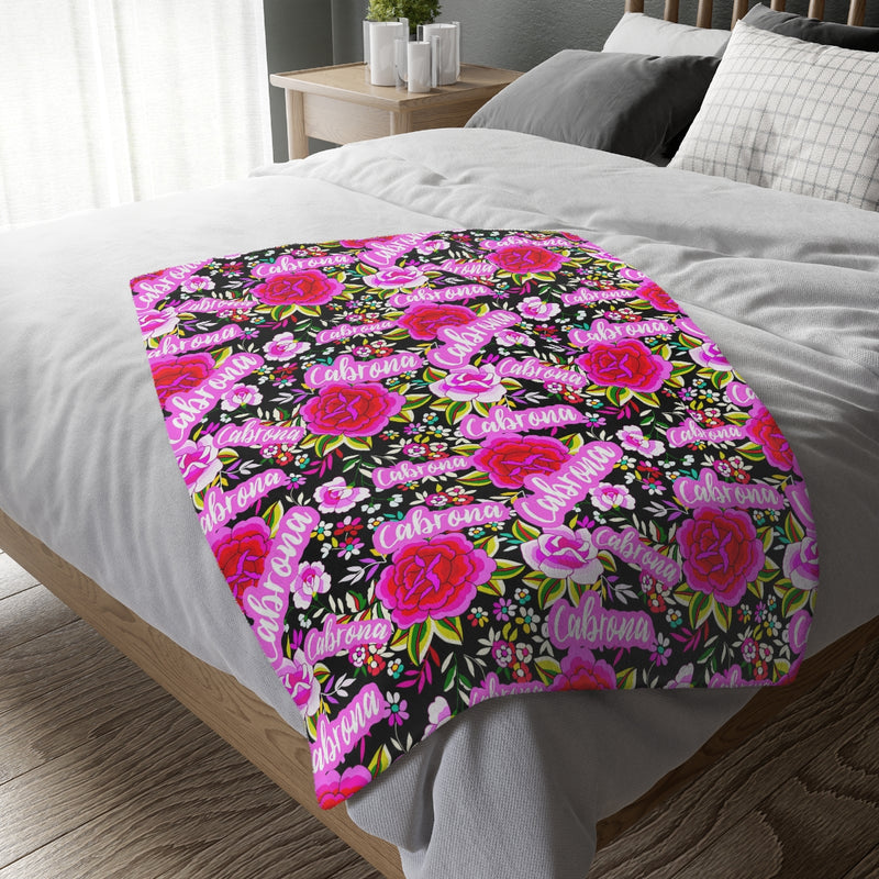 Cuddle a Cabrona - Velveteen Minky Blanket (Two-sided print)