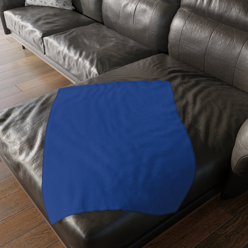 Hero Blanket - BACK BLUE  Velveteen Minky Blanket (Two-sided print)