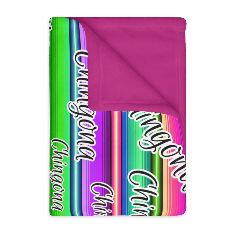 Cuddle a chingona - Velveteen Minky Blanket (Two-sided print)