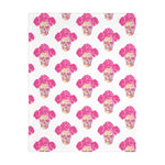 Mexican hearts / Sugar skull Velveteen Minky Blanket (Two-sided print)