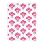 Mexican hearts / Sugar skull Velveteen Minky Blanket (Two-sided print)