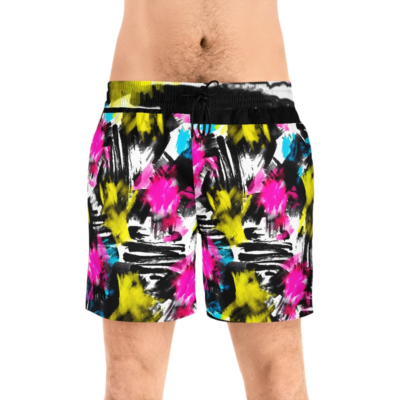 Men's Splatter Mid-Length Swim Shorts (AOP)