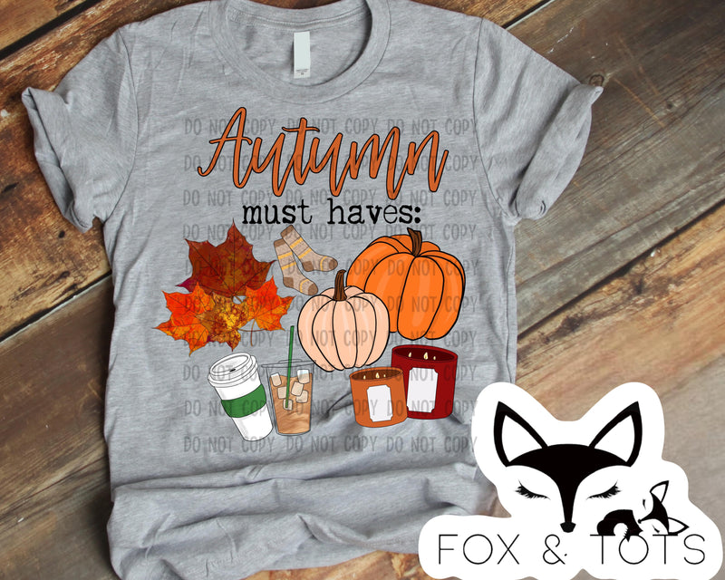 autumn must haves Pre Order tee as pictured (1.5 week TAT)