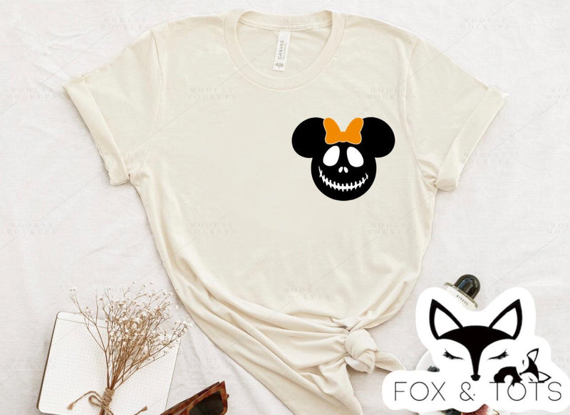 mouse head w/ bow jack Tee as pictured (1.5 week TAT)