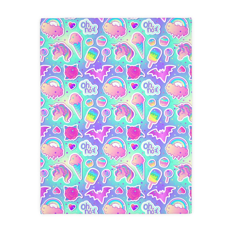 Holographic  Velveteen Minky Blanket (Two-sided print)