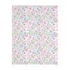 Floral Mouse Velveteen Minky Blanket (Two-sided print)