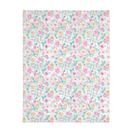 Floral Mouse Velveteen Minky Blanket (Two-sided print)