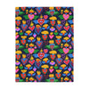 Mexican hearts / Sugar skull Velveteen Minky Blanket (Two-sided print)