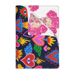 Mexican hearts / Sugar skull Velveteen Minky Blanket (Two-sided print)