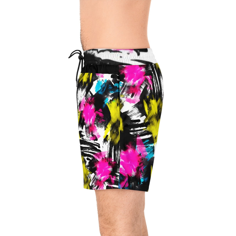 Men's Splatter Mid-Length Swim Shorts (AOP)