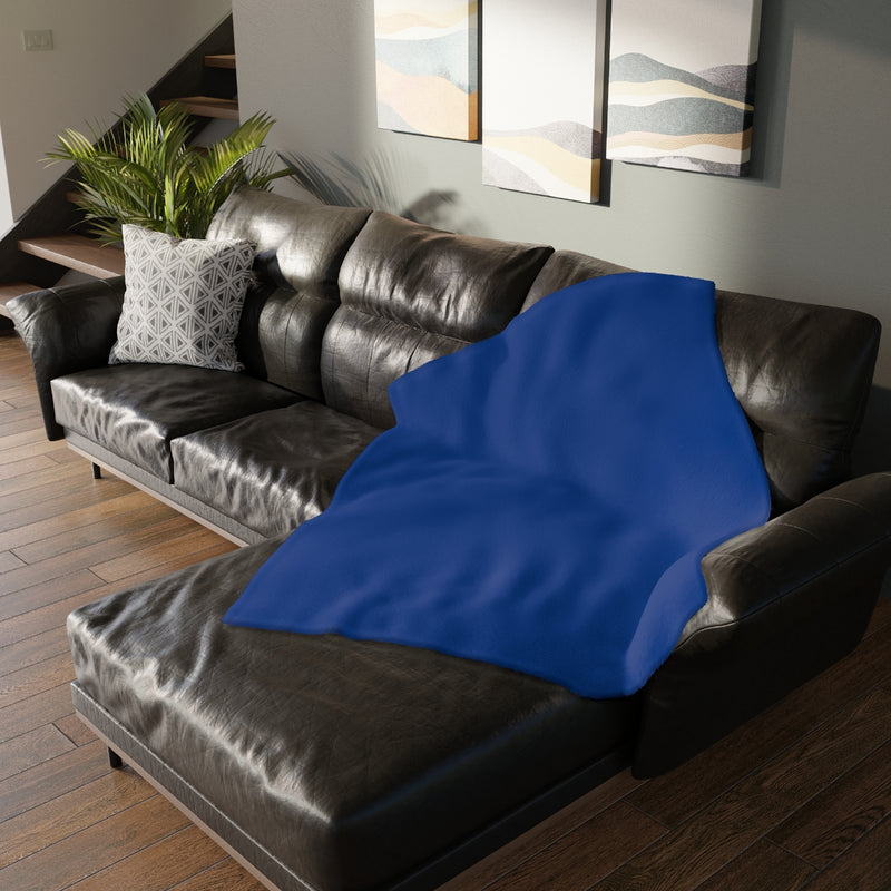 Hero Blanket - BACK BLUE  Velveteen Minky Blanket (Two-sided print)