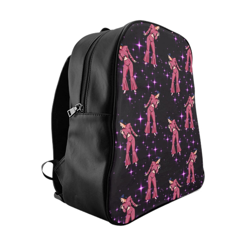 Purple singing girl backpack- made to order