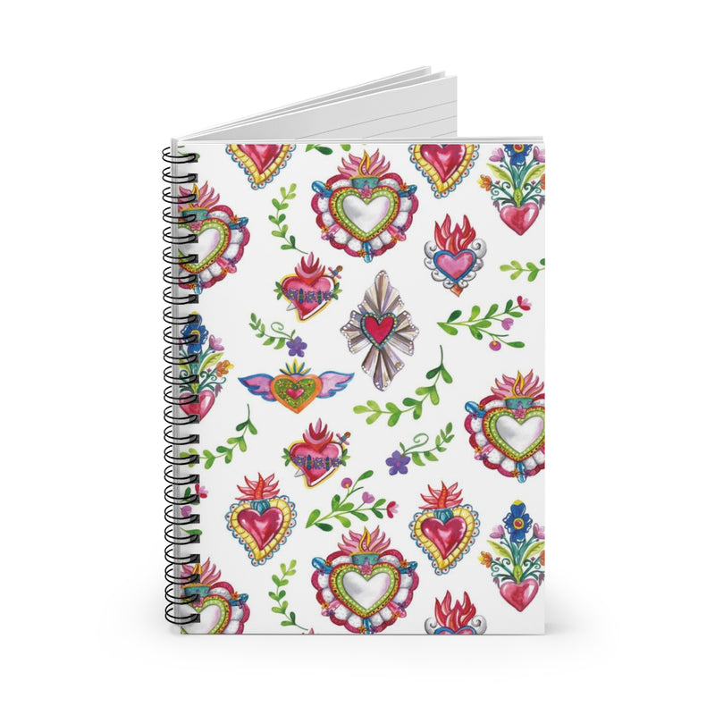 Hearts Spiral Notebook - Ruled Line