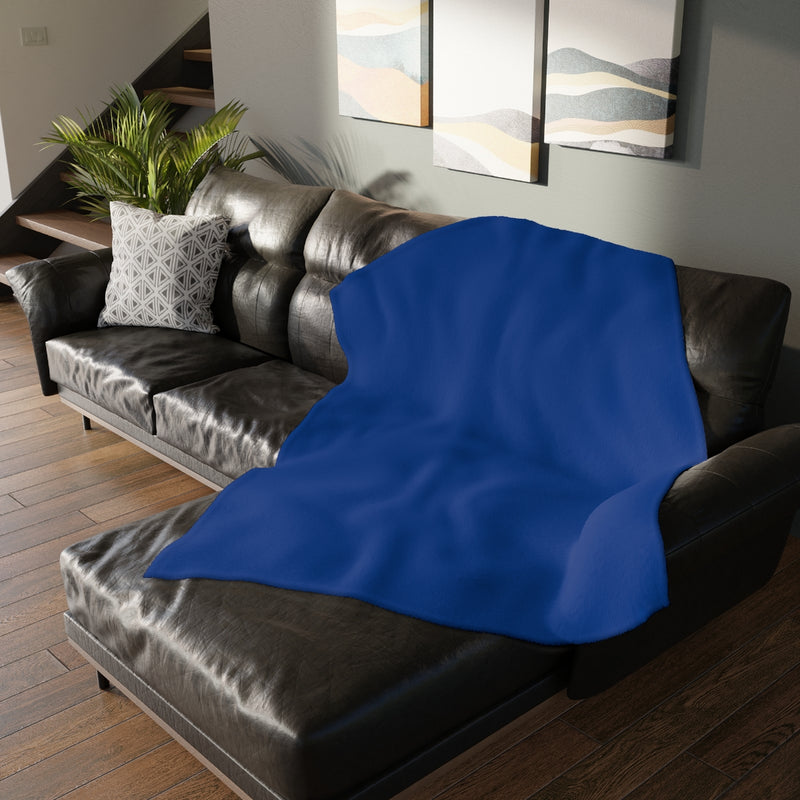 Hero Blanket - BACK BLUE  Velveteen Minky Blanket (Two-sided print)