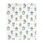 Starry Unicorn Velveteen Minky Blanket (Two-sided print)