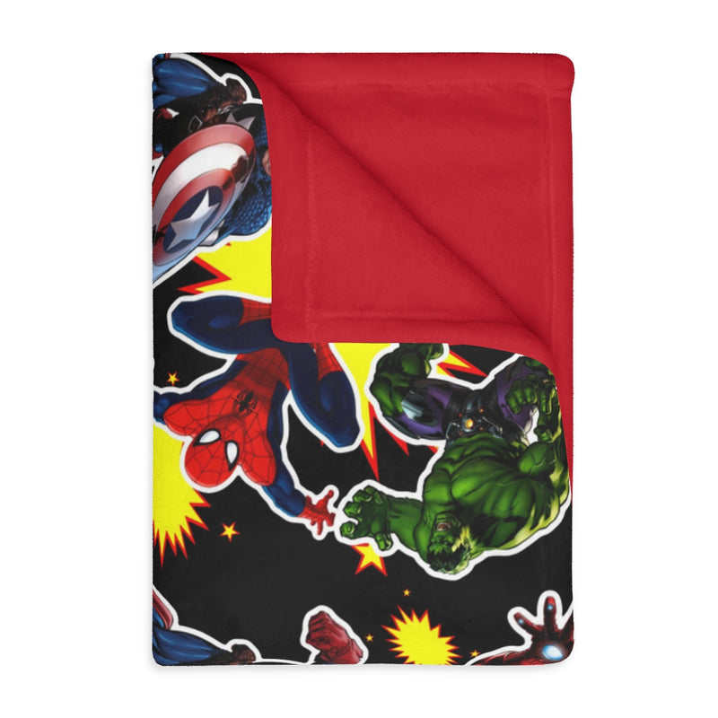 Hero Blanket Velveteen Minky Blanket (Two-sided print)