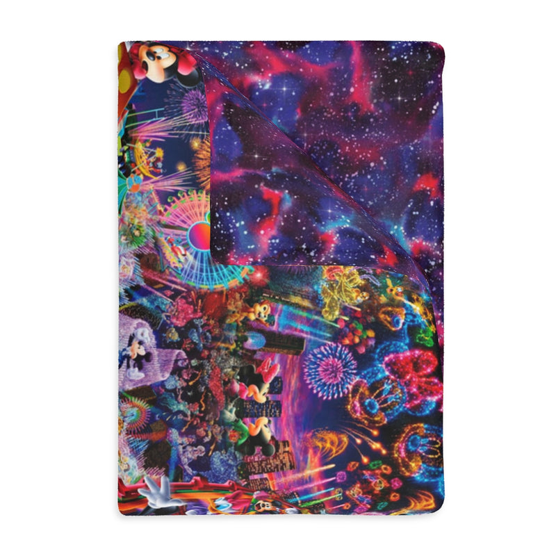 Firework Mouse Velveteen Minky Blanket (Two-sided print)