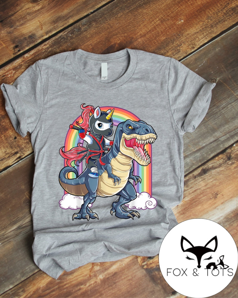 Gray T-Rex Mute Rainbow Ninja Unicorn Screen RTS