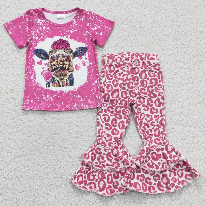 ROSE HEIFER set w JEAN BELLS  2 pc set pre order ships in 1.5 week