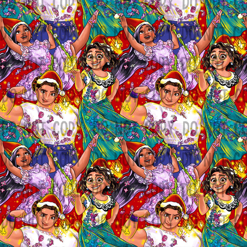 Encanto Sisters Holiday Fabric