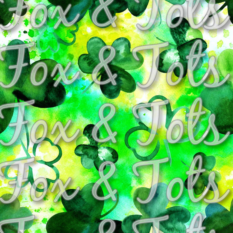 Saint Patrick's Day Clovers Fabric