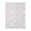 Floral Mouse Velveteen Minky Blanket (Two-sided print)