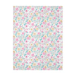 Floral Mouse Velveteen Minky Blanket (Two-sided print)