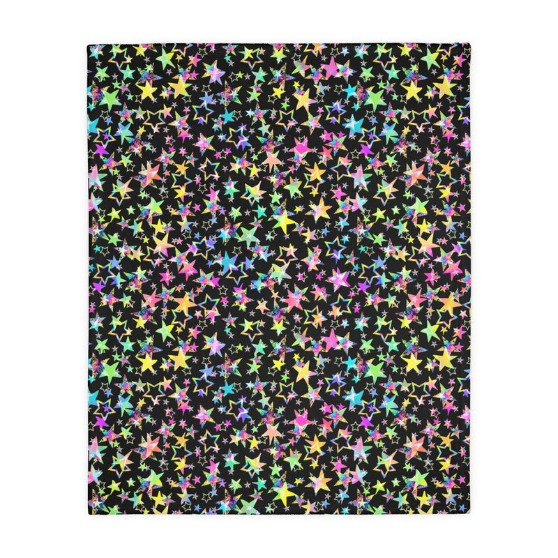 Starry Unicorn Velveteen Minky Blanket (Two-sided print)