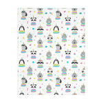 Starry Unicorn Velveteen Minky Blanket (Two-sided print)