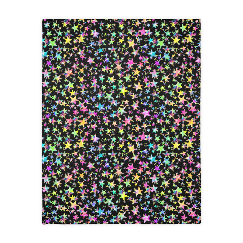 Starry Unicorn Velveteen Minky Blanket (Two-sided print)